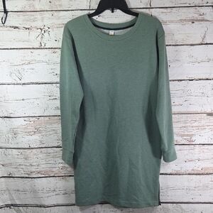 Lole Sage Green sweatshirt dress‎ Crew Neck